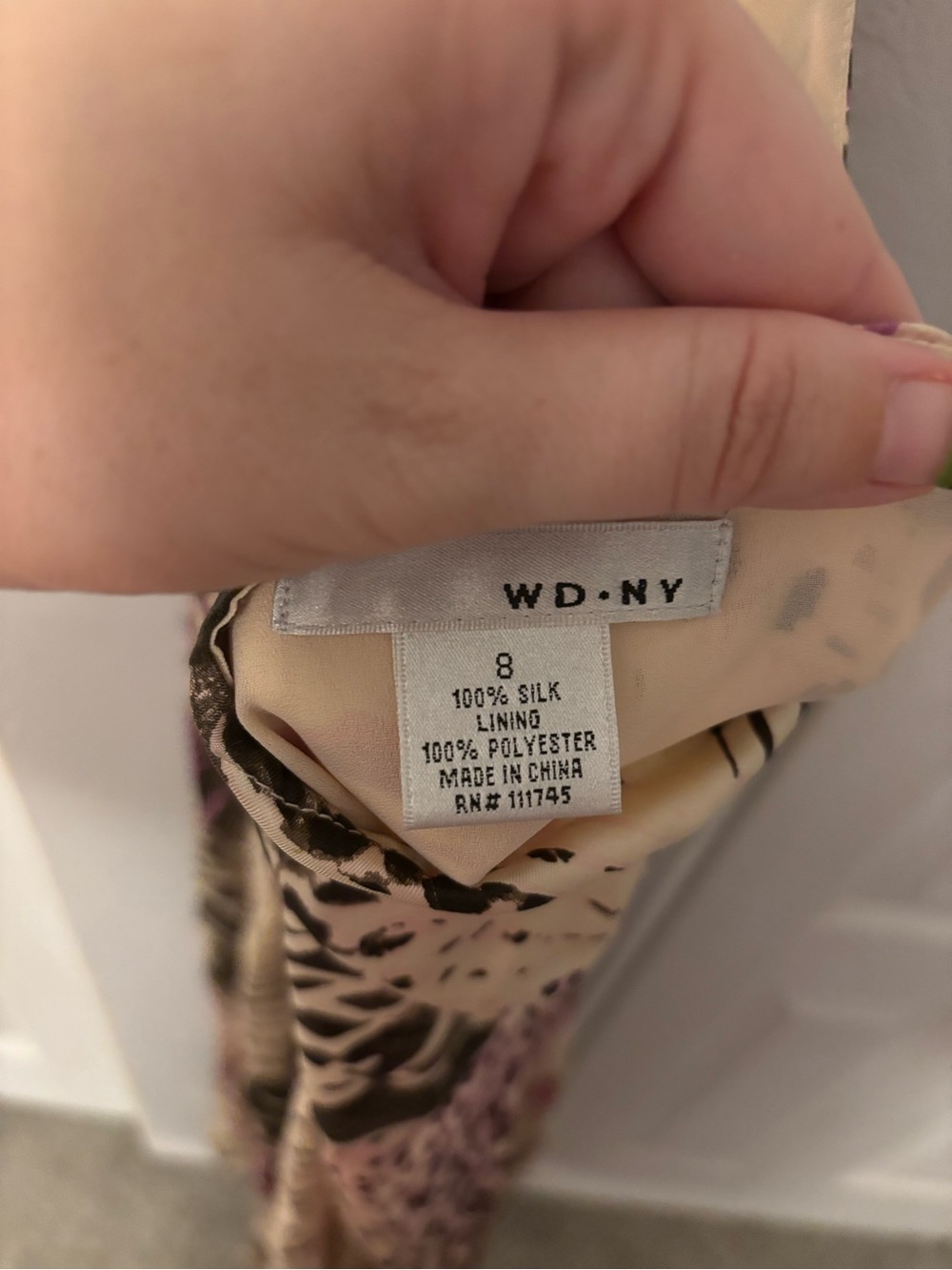 NWT Vintage Y2K 100% Silk Beaded Halter neck Maxi Dress Animal Print Size 8 - Picture 5 of 6